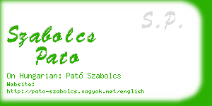 szabolcs pato business card
